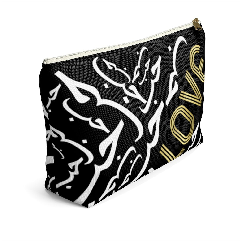 Black LOVE Accessory Pouch