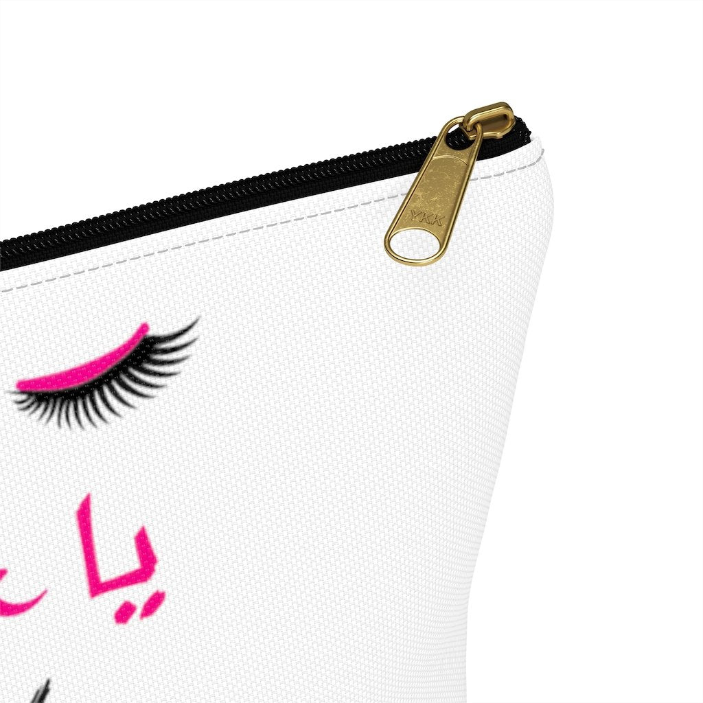 White Eyelash "Oo La La" Accessory Pouch