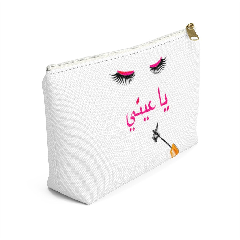 White Eyelash "Oo La La" Accessory Pouch