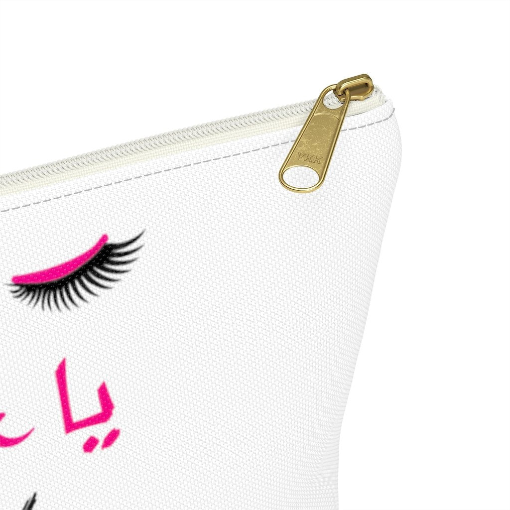 White Eyelash "Oo La La" Accessory Pouch