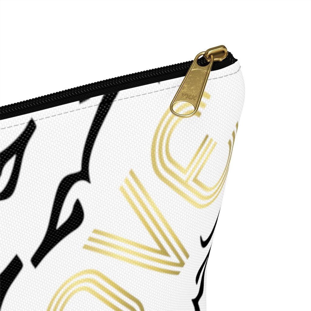 White LOVE Accessory Pouch