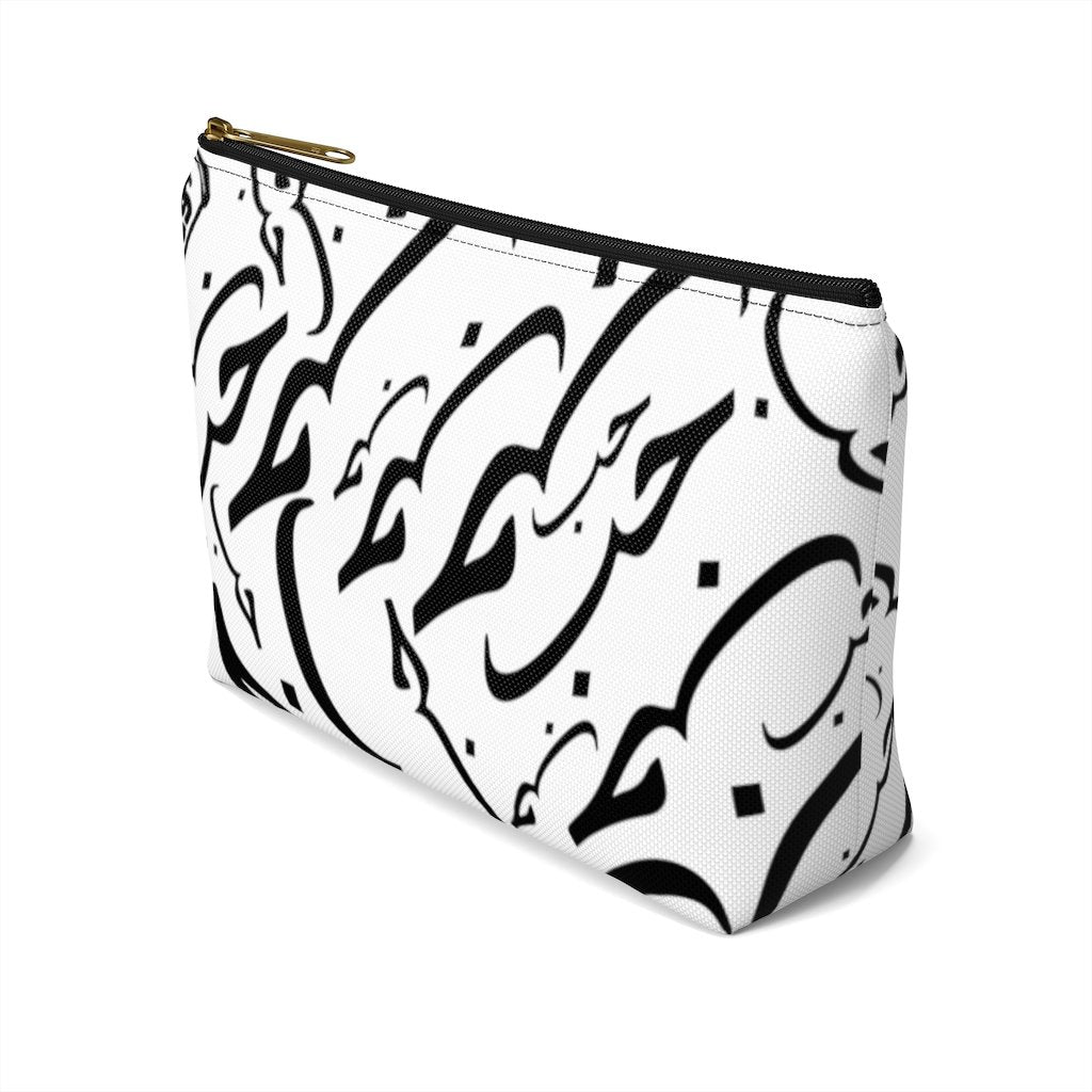 White LOVE Accessory Pouch