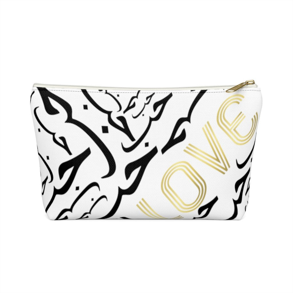 White LOVE Accessory Pouch
