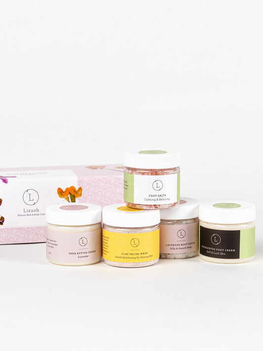 A Full body Luxury Home Spa Routine Gift Set, Perfect Mother's Day gift - Buy 4 jars Get 5 th FREE!